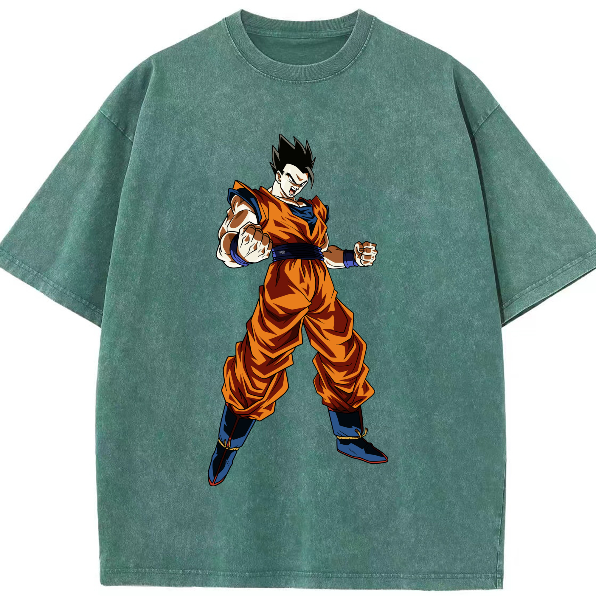 （画像用） ドラゴンボール 孫 悟飯（そんごはん）DRAGON BALL Son Gohan 綿100% ヴィンテージ風 半袖Tシャツ（フロントプリント）